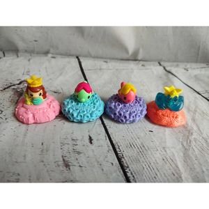 Squinkies McDonalds 2012 Blip Toys Mermaid, 2 Fish, Crab Lot of 4